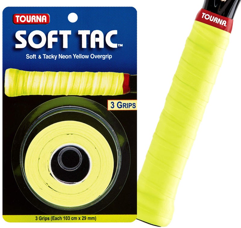 Tourna Soft Tac Overgrip Wrap, Neon Yellow - Image 1